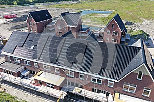 Drone photo of solar panels