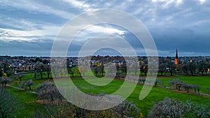 Drone picture in the park in Harrogate