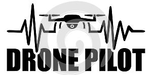 Drone Pilot heartbeat with icon