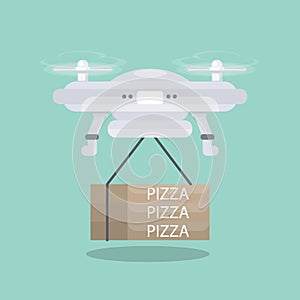 Drone with pizza.