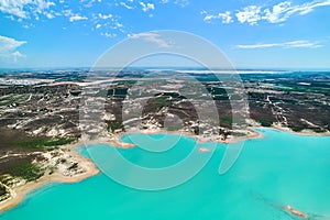 Drone point of view Embalse de La Pedrera