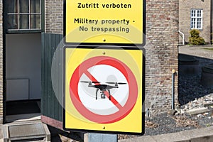 Drone prohibition sign