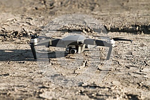 drone quad copter on ground