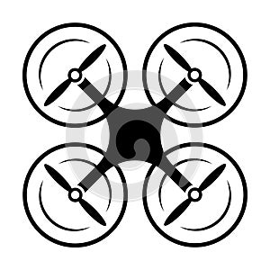 Drone quadcopter icon vector for graphic design, logo, website, social media, mobile app, UI illustration