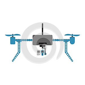 Drone quadcopter vector