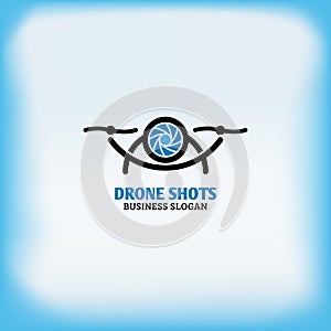 Drone quadro copter logo design
