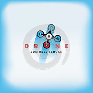 Drone quadro copter logo design