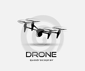 Drone quadrocopter abstract vector illustration.