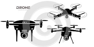 Drone quadrocopter with action camera