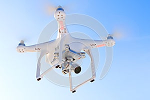 Drone quadrocopter with camera.