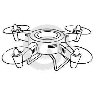 Drone quadrocopter illustration