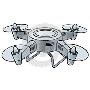 Drone quadrocopter illustration