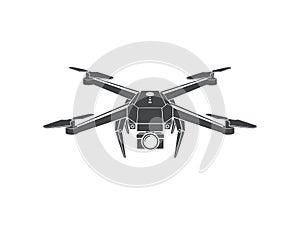 Drone quadrocopter logo