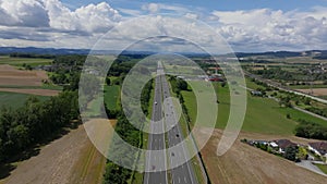 Drone reverses over six-lane autobahn in Austria