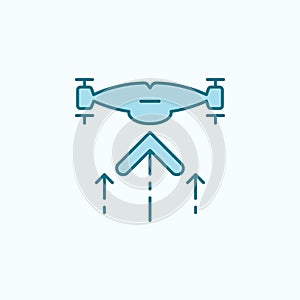 drone rises field outline icon