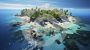 A Drone\'s Eye View of Blue Waters and Exotic Shores. Paradise place. Generative AI