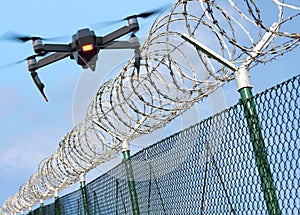 Drone security on state border or restricted area.