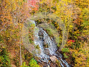 Drone Shot of Issaqueena Falls, Walhalla, South Carolina