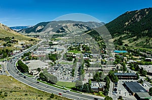 Aerial view of Jackson, Wyoming photo