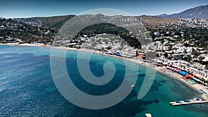 Drone shot of a seashores in Bodrum, Turkey