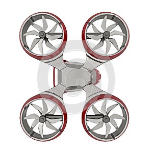 Drone taxi on white background top up view