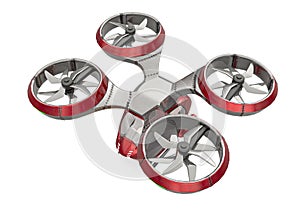 Drone taxi on white background top view
