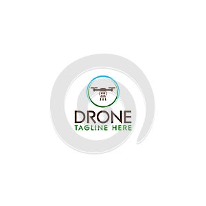 Drone technology agriculture logo. Drones for Agriculture logo template isolated on white background