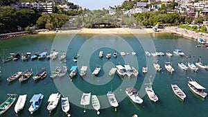 drone traveling out of Manzanillo beach in Acapulco