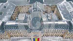 Drone video of the Cultural Palace in Iasi, Romania