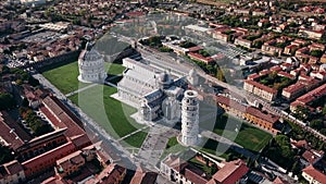 Drone video footage - Leaning Tower of Pisa