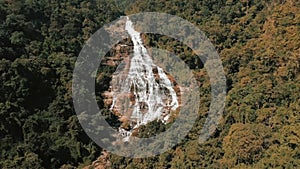 Drone video of a Mae Ya waterfall in Chiang Mai, Doi Inthanon, Thailand, Asia