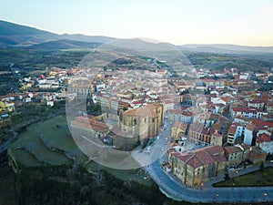 Drone view of Agreda, Soria Province, Spain