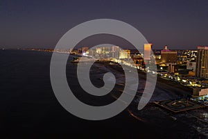 Drone view on the Atlantic City Skyline