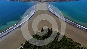 Drone view of Ballena Marine National Park, Costa Rica