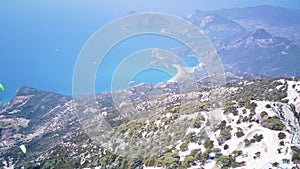 Drone view on Bodrum harbour and ancient Kalesi castle.