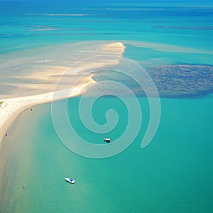 Aerial view of CaraÃÂ­va & Corumbau beaches, Porto Seguro, Bahia, Brazil photo