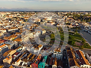 Drone view from the city of Aveiro