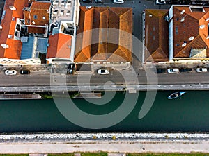 Drone view from the city of Aveiro