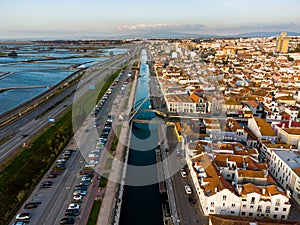 Drone view from the city of Aveiro photo