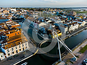 Drone view from the city of Aveiro photo