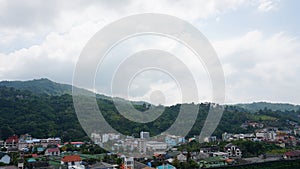 Drone view of the city of Patong, Phuket island.