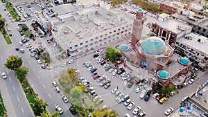 drone view of Dewan Umer Farooq Masjid, Sector 10, Islamabad, Pakistan