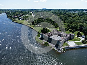 Drone view of Fort Chambly