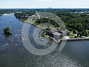 Drone view of Fort Chambly
