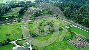 Drone view of Gonio fortress near Batumi, Georgia