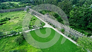 Drone view of Gonio fortress near Batumi, Georgia