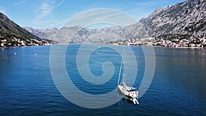 Drone view on Kotor Bay