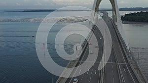 Drone view of a longest bridge in Southeast Asia, located in Brunei Darussalam