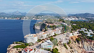 Drone view of luxury holiday homes in Mallorca