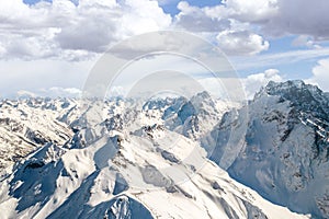 Drone view of the main Caucasian ridge